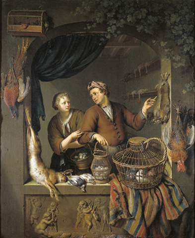 The Poultry Seller Willem Van Mieris Artwork On Useum