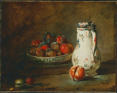 A Bowl of Plums by Jean-Baptiste-Siméon Chardin