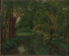 A Brook in a Clearing (possibly "Brook, Valley of Fontcouverte; Study") by Gustave Courbet