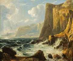 A Cliff Scene (Fast Castle) by John Thomson