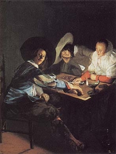 A Game of Tric Trac by Judith Leyster