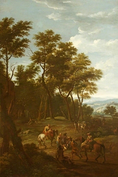 A Landscape with Travellers by Anonymous