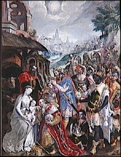 Adoration of the Kings by Maerten de Vos
