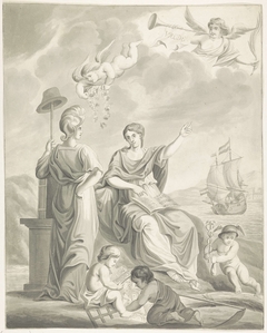 Allegorie op Nederlands verlossing, 1813 by Unknown Artist