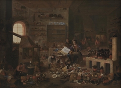 An Alchemist in his Laboratory by Mattheus van Helmont