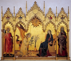 Annunciation with St. Margaret and St. Ansanus by Simone Martini