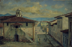 Antigo Páteo da Cadeia de Santos, 1875 by Benedito Calixto