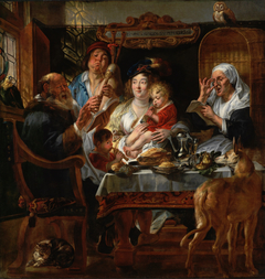 As the Old Sing, So Pipe the Young by Jacob Jordaens