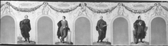 Bildnisse der Künstler Friedrich von Gärtner, Julius Schnorr von Carolsfeld, Heinrich Hess und Carl Rottmann by Wilhelm von Kaulbach