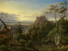 Blick auf die Burg Alt-Eberstein by Karl Ludwig Frommel