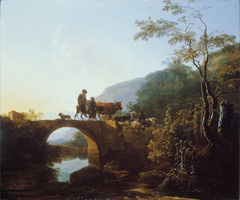 Bridge in an Italian Landscape by Adam Pynacker