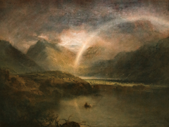 Buttermere Lake, with Park of Cromackwater, Cumberland, a Shower by J. M. W. Turner