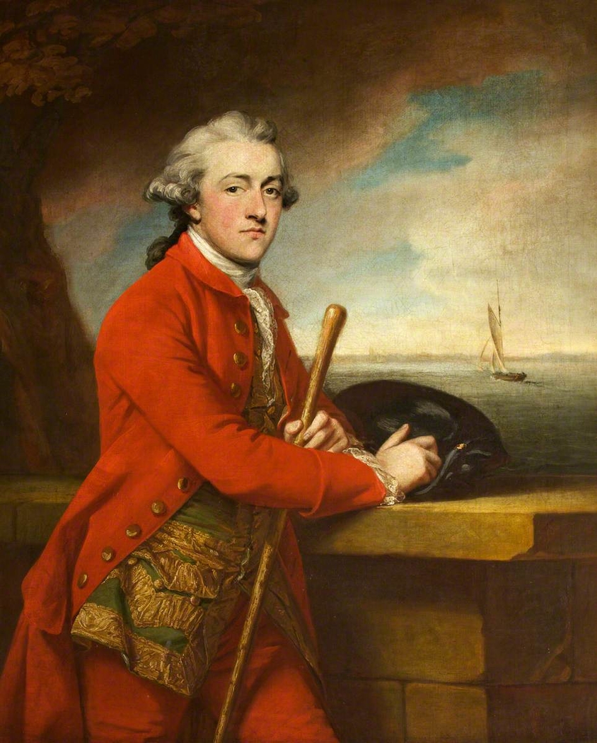 Captain Robert Boyle Nicholas (1744-1780) with his Yacht, 'Nepaul'