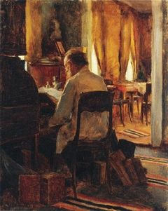 Carl Gustaf Swan at his Work Table by Eero Järnefelt