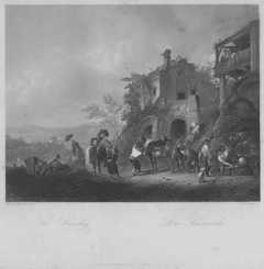 Cavaliers in Front of the Hill Smithy by Philips Wouwerman