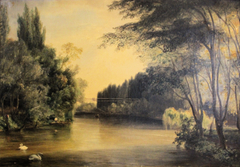 Château de Chantilly, the Seine and the park of Neuilly
