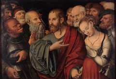 Christ and the Woman Taken in Adultery by Lucas Cranach the Younger