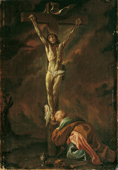 Christus am Kreuz mit Maria Magdalena by Anonymous