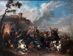 Combat de Chrétiens et de Turcs by Joseph Parrocel