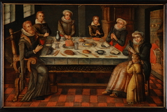 Company at a table by anonymous painter