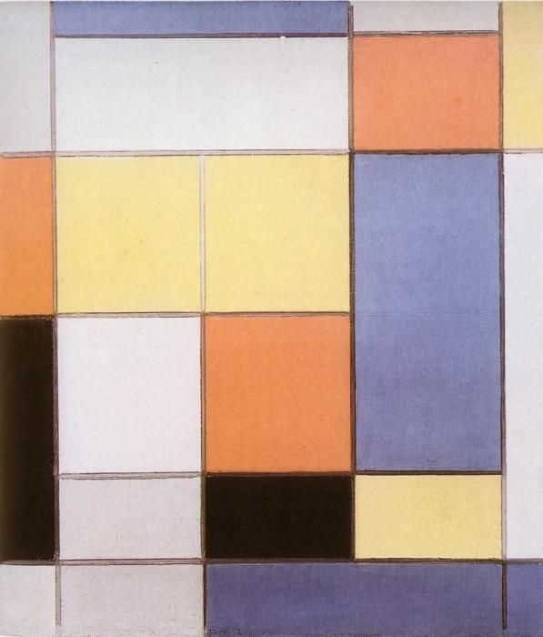 "Composition B" Piet Mondrian - Artwork On USEUM