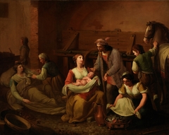 El nacimiento de San Francisco by Zacarías González Velázquez