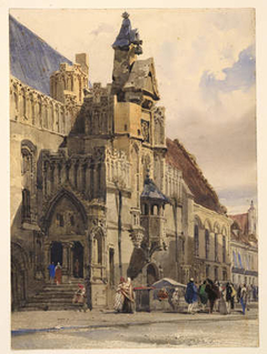 Exterior of the Old Hotel de Ville, St Omer by Thomas Shotter Boys