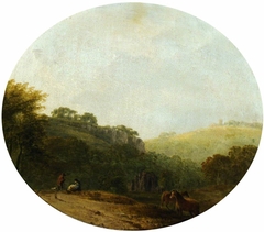 Figures and Horses in a Rural Landscape by Anonymous