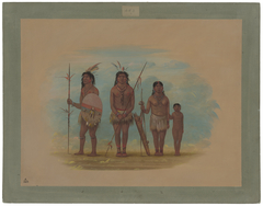 Four Xingu Indians by George Catlin