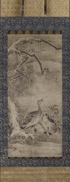 Geese in Winter Landscape by Kanō Motonobu