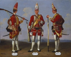 Grenadiers, 46th, 47th and 48th Regiments of Foot, 1751 by David Morier