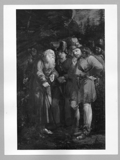 Herzog Borziway hilft dem Einsiedler Iwan im Walde by Joseph von Führich