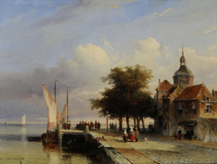 Het Groothoofd te Dordrecht by Jan Weissenbruch
