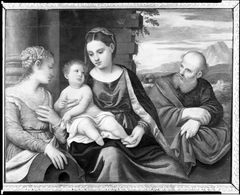 Holy Family with Saint Christina of Bolsena by Polidoro da Lanciano