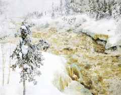 Imatra Falls in Snow by Akseli Gallen-Kallela