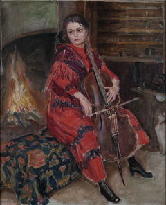 Kirsti Playing the Cello by Akseli Gallen-Kallela