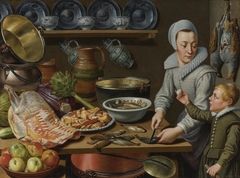 Kitchen Scene by Floris van Schooten