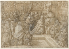 Kroning van Cosimo I Medici door Paus Pius V by Jan van der Straet