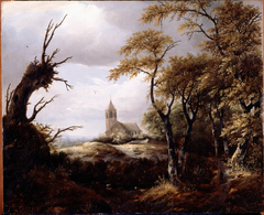 Landscape with a Church by Jacob van Ruisdael