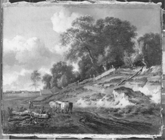 Landschaft mit Vieh und ländlichem Paar by Jan Wijnants