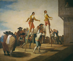 Los zancos by Francisco de Goya