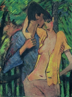 Lovers (The Artist and Irene Altmann) by Otto Mueller