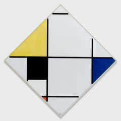 Lozenge Composition with Yellow, Black, Blue, Red, and Gray by Piet Mondrian