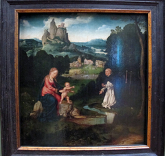 Madonna and Child with a Dominican Offering His Heart by Joos van Cleve