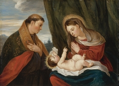 Madonna and Child with St Louis of Toulouse