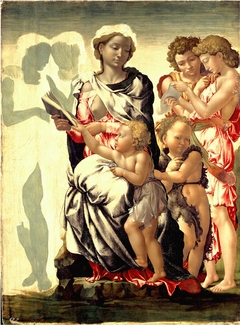 The Virgin and Child with Saint John and Angels (The Manchester Madonna) by Michelangelo