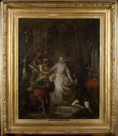 Marie Stuart protecting Riccio by Théodore Chassériau