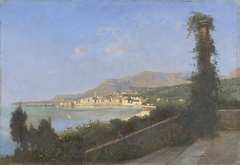 Mentone from the Chalet des Rosiers by Paul Edouard Rischgitz