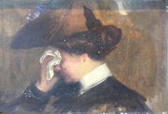 Moça chorando - Estudo para “A carta” by Eliseu Visconti