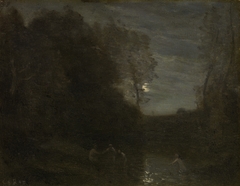 Moonlight by Jean-Baptiste-Camille Corot